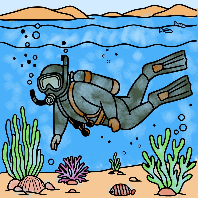scuba diverse in the ocean