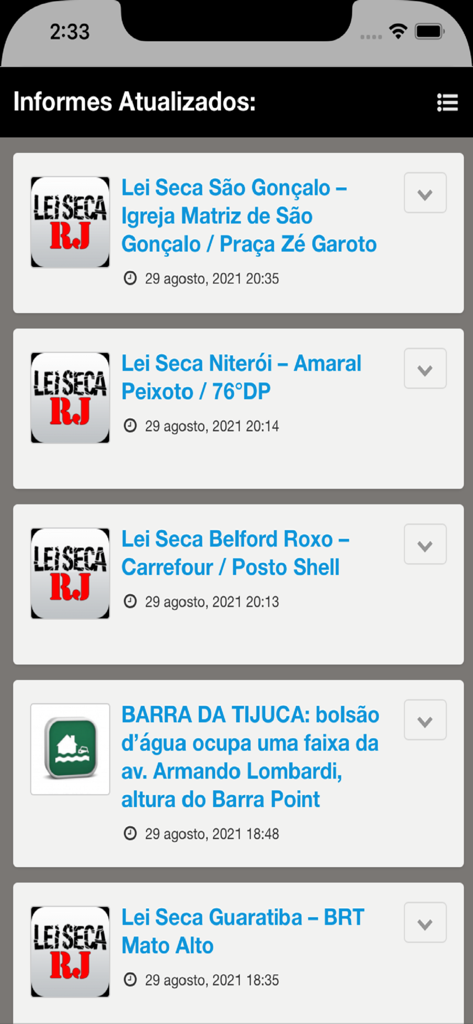 Lei Seca Rj Resumo - Real time list of sobriety checkpoints and traffic alerts for Rio de Janeiro neighborhoods