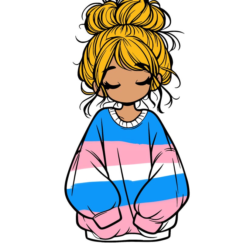 girl with baggy sweatshirt and messy bun