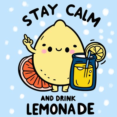 stay calm and drink lemonade