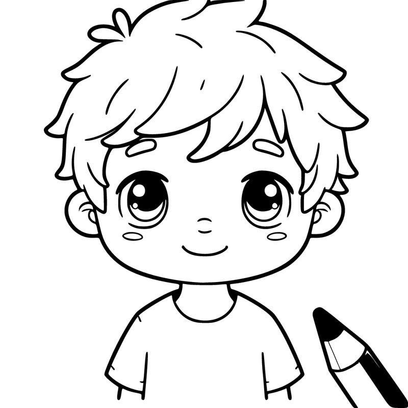 boy coloring