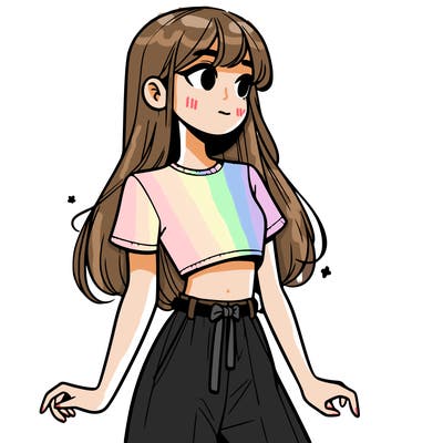 girl in a cute crop top