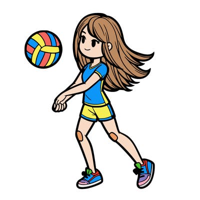 volleyball girl realistic