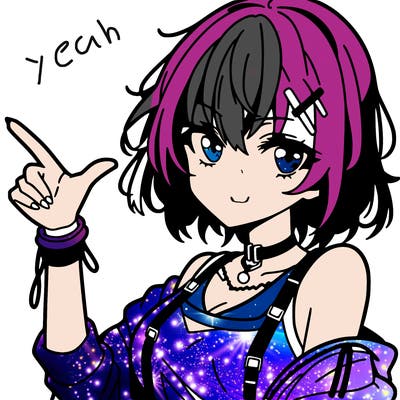 an anime girl who looks cool