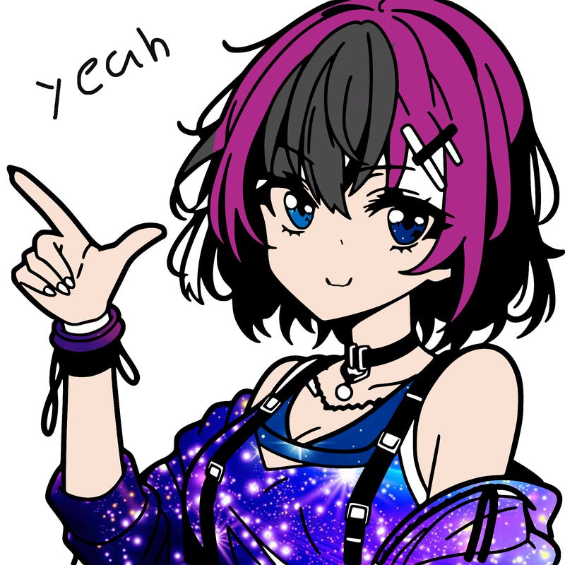 an anime girl who looks cool