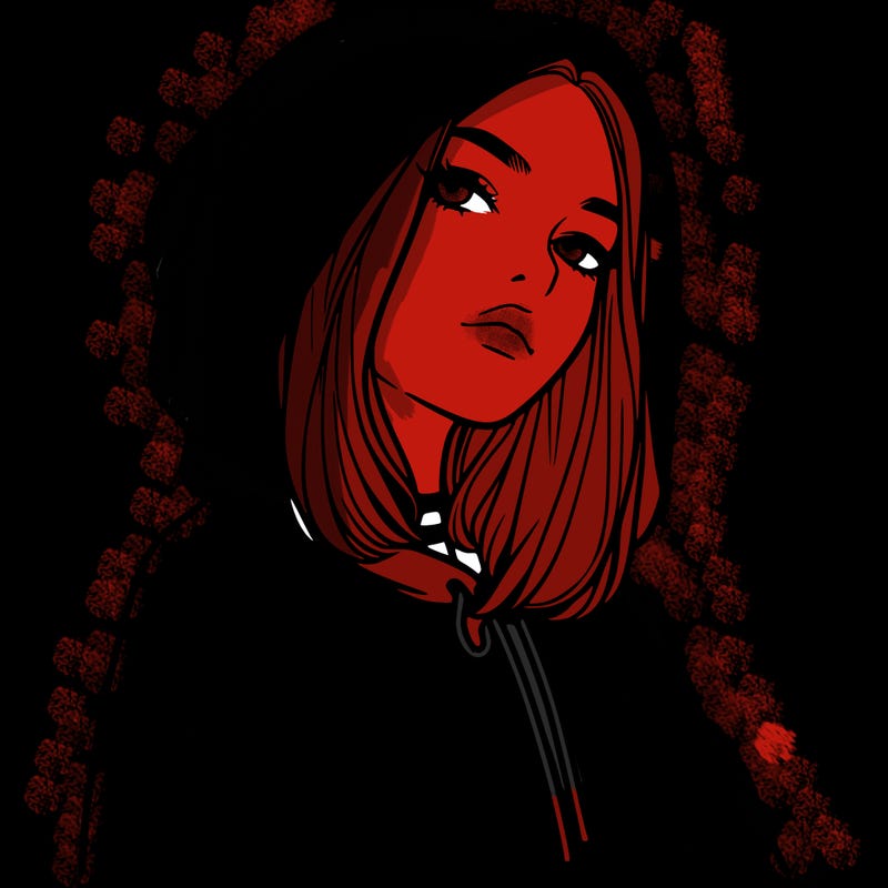 a realistic girl in a hoodie