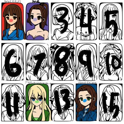 girls that look diffrent anime