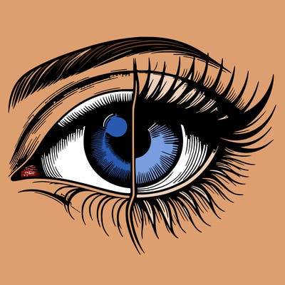 realistic eye split