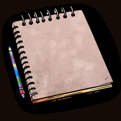 a blank sketch pad