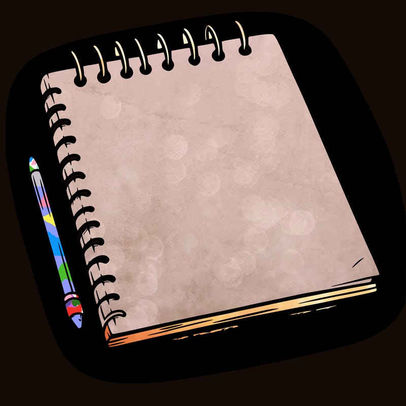 a blank sketch pad