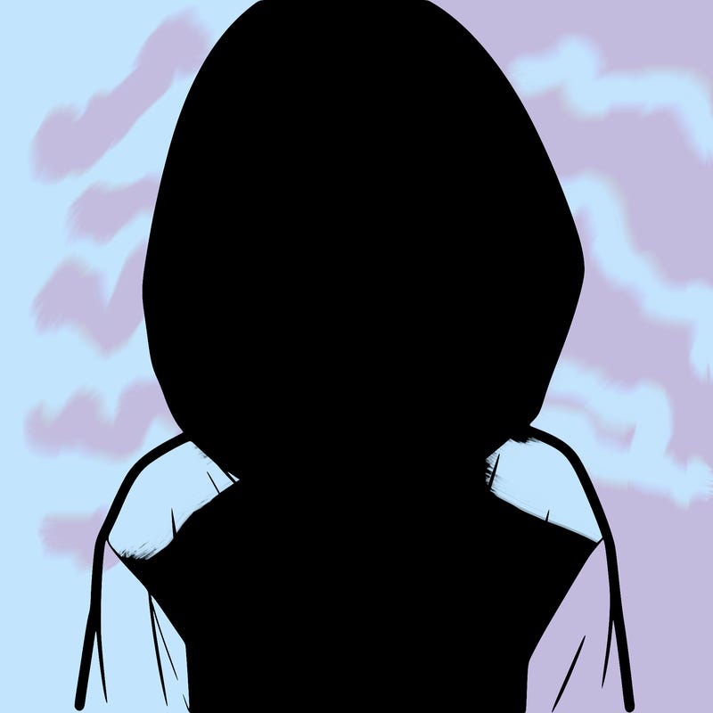 faceless girl in hoodie