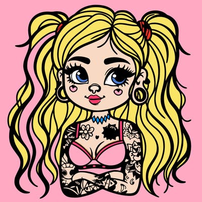 girl with tattoos