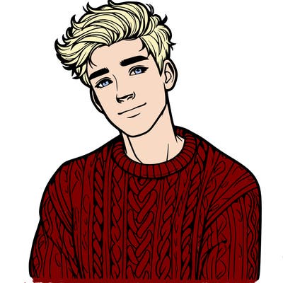 realistic guy with a beautiful jumper