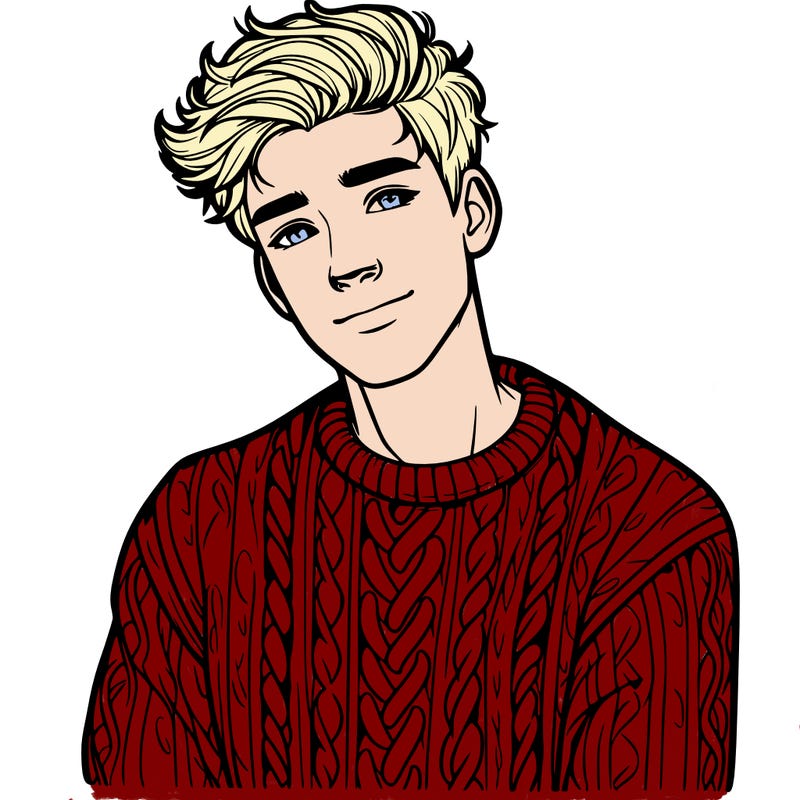 realistic guy with a beautiful jumper