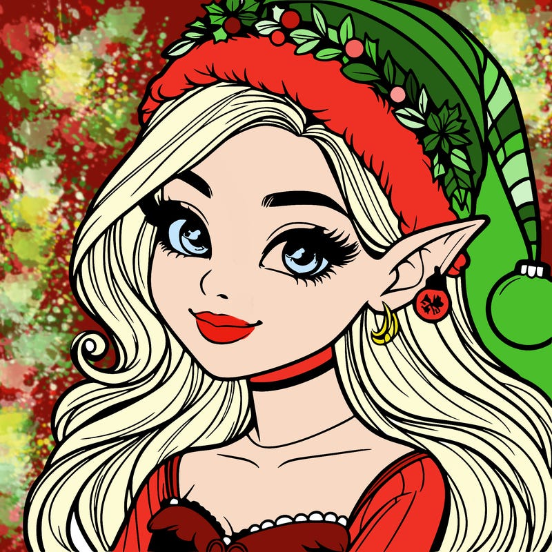 christmas girl elf realistic