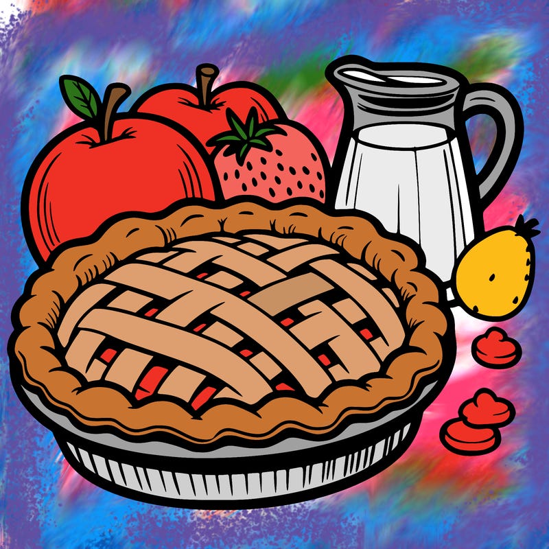 a pie of food