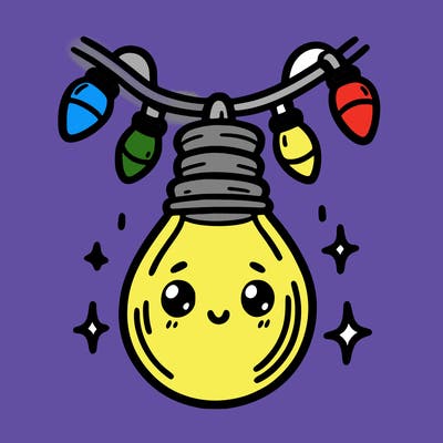 small bulb of a garland