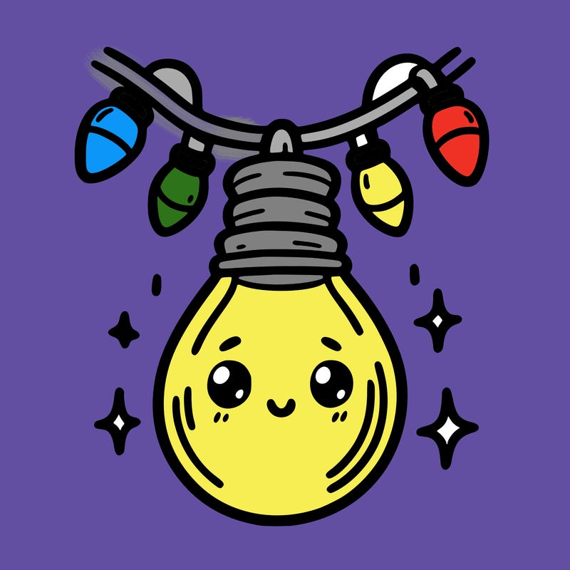 small bulb of a garland