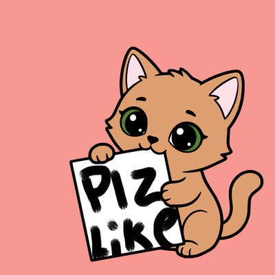 a small cat with a blank sheet of paper in its hand. the cat is sooooooo cute!