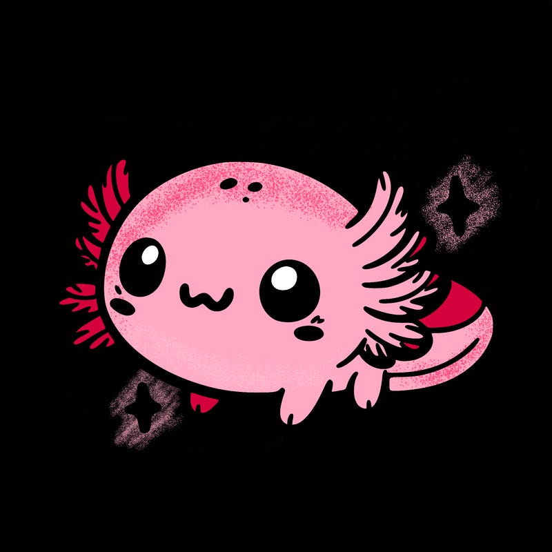 cute easy baby axolotl