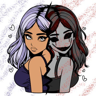 realistic girl split