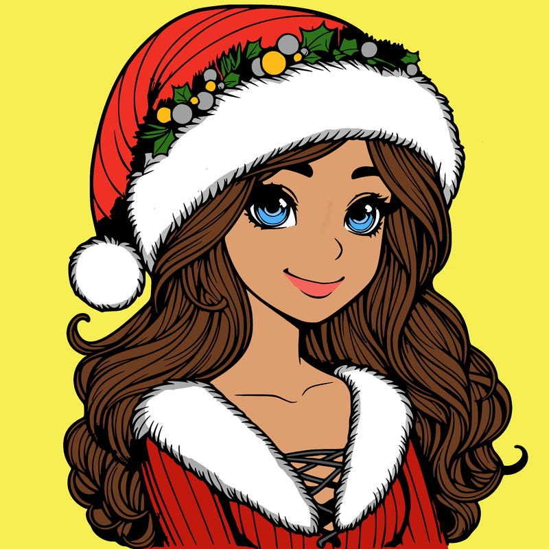 realistic christmas  girl