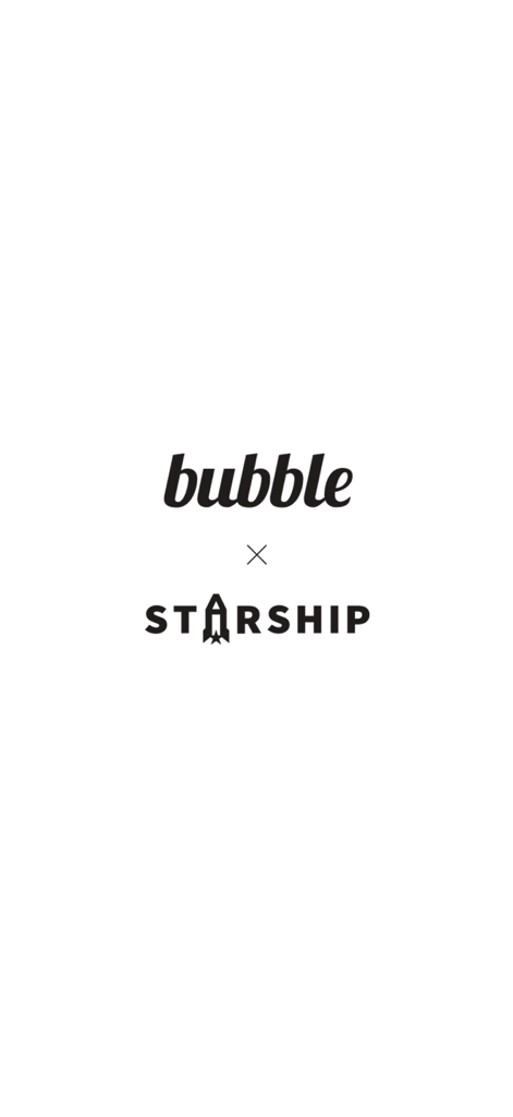 bubble for STARSHIP - bubble for STARSHIP collaboration logo on a white background