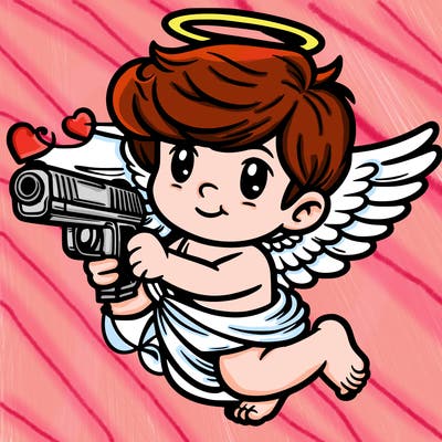 cupid with gun