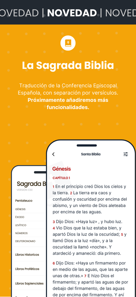 ePrex: Liturgia Horas - Saints - Capture d'écran de l'application ePrex affichant la Sainte Bible en espagnol