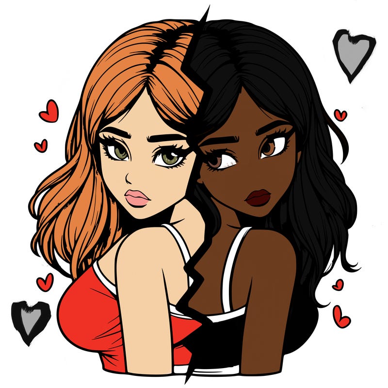 realistic girl split