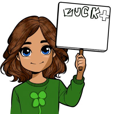 realistic girl holding up a sign