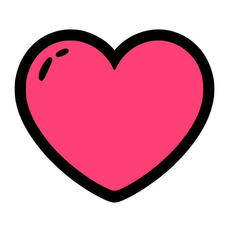 a blank heart