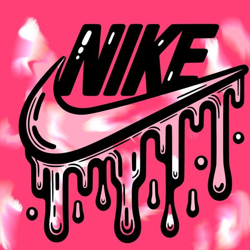 dripping nike logo