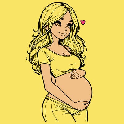 realistic pregnant girl