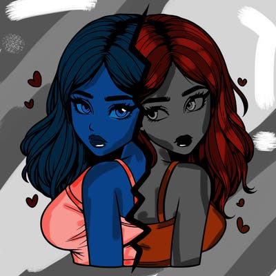 realistic girl split