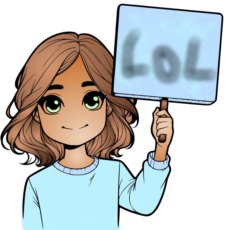 realistic girl holding up a sign