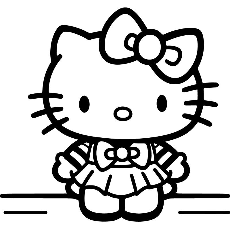 hello kitty in a bow dress