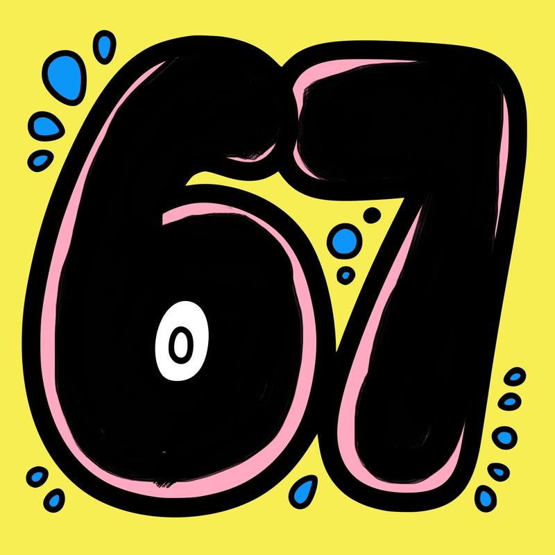 the number 67