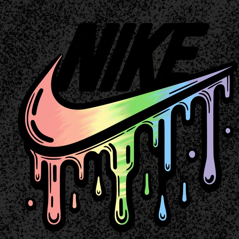 dripping nike logo