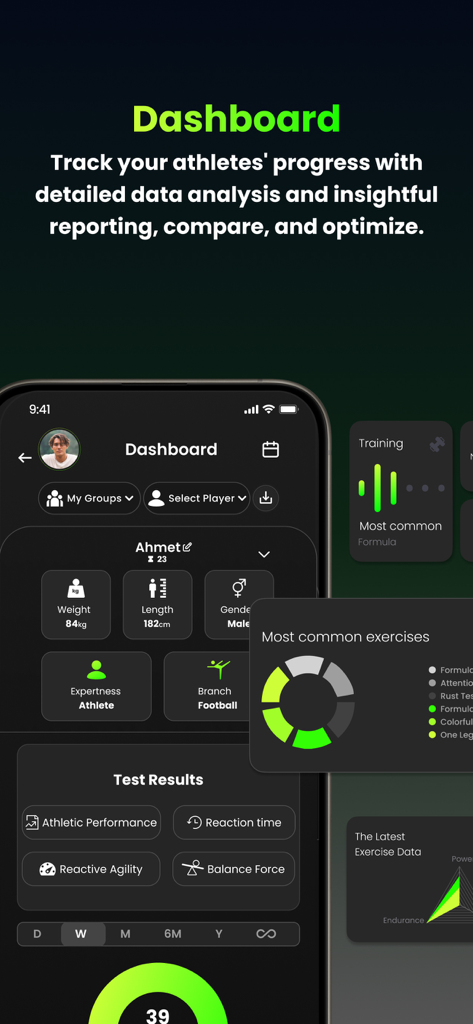 CatchPad - CatchPad app dashboard displaying athlete performance data and training statistics