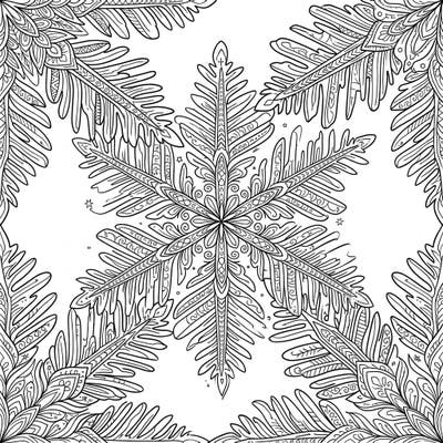 Unleash your creativity with this exquisite Hoarfrost Zentangle coloring page, where delicate ice crystals meet intricate, meditative patterns. Perfect for unwinding, this design offers a captivating artistic escape.
