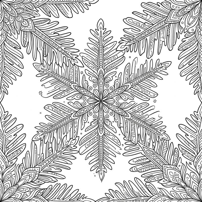 Unleash your creativity with this exquisite Hoarfrost Zentangle coloring page, where delicate ice crystals meet intricate, meditative patterns. Perfect for unwinding, this design offers a captivating artistic escape.