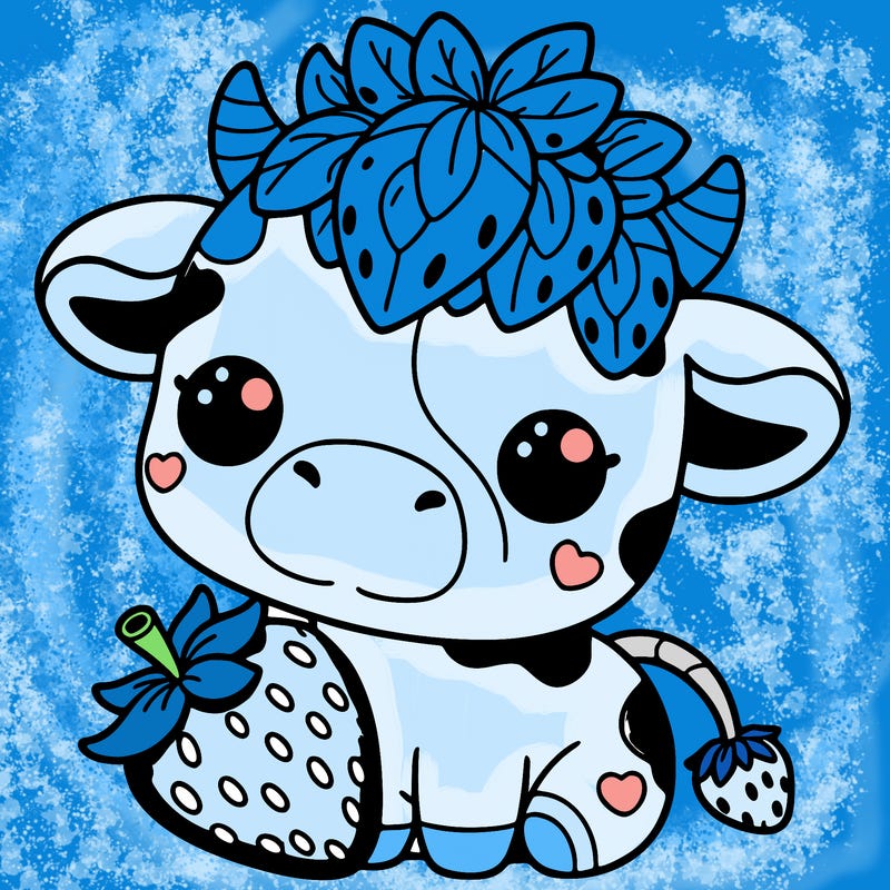 cute strawberry cow