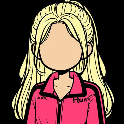 faceless girl in a tracksuit
