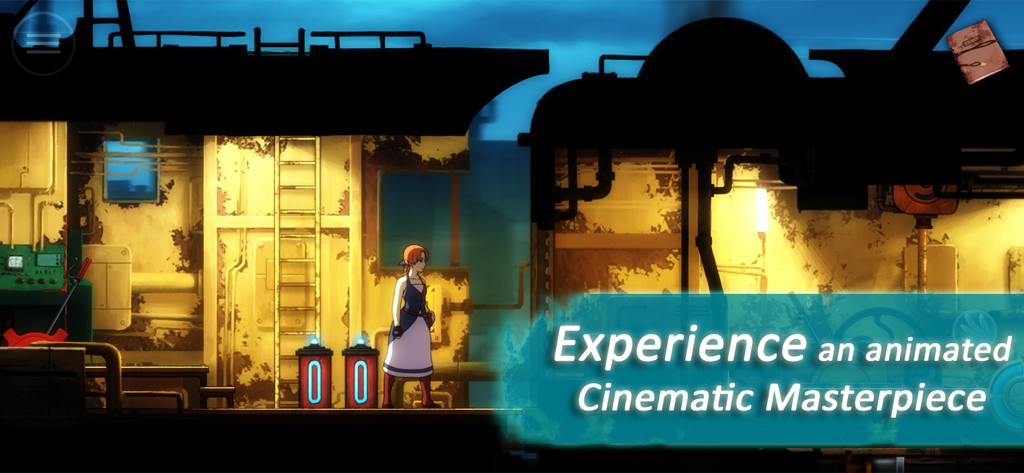 Forgotton Anne - Protagonist Anne standing in a hand drawn industrial setting in Forgotton Anne