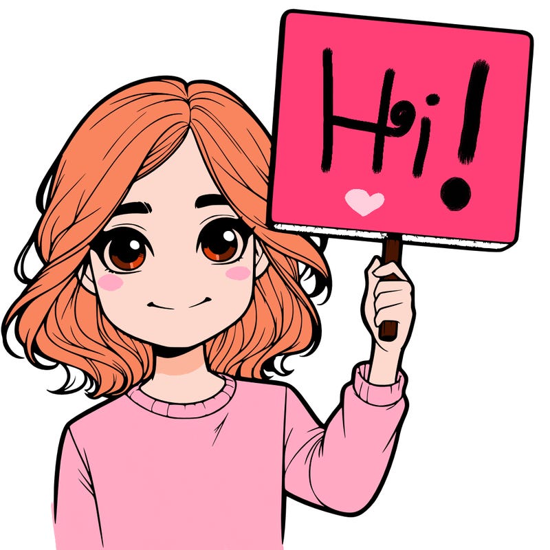 realistic girl holding up a sign