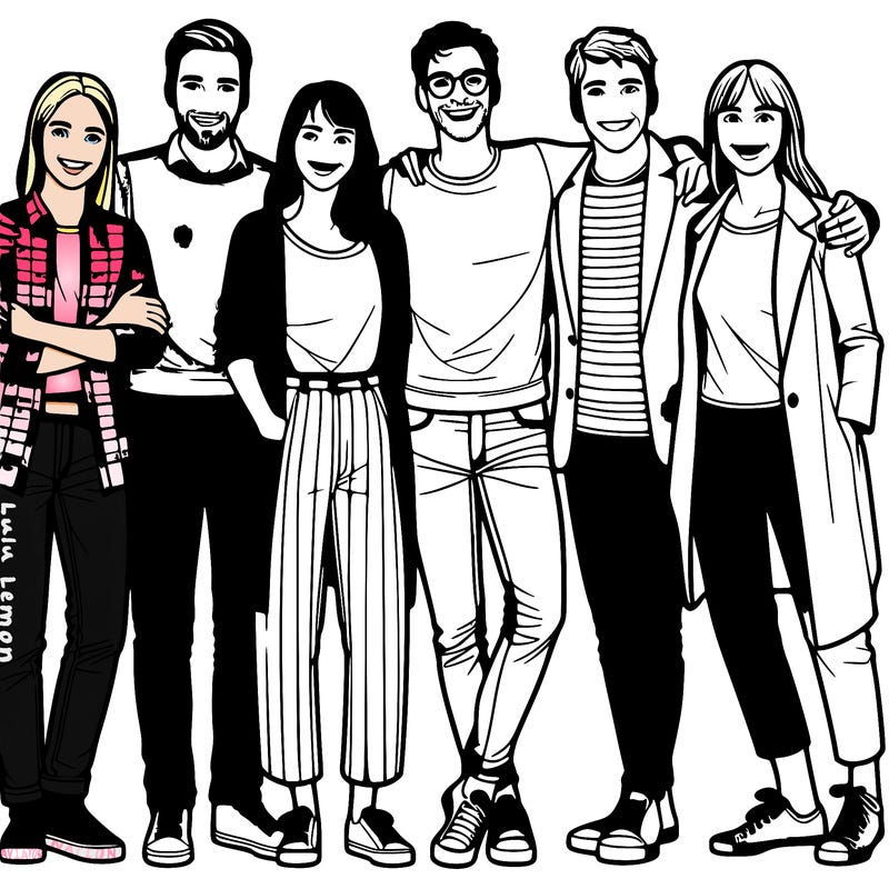 people together realistic