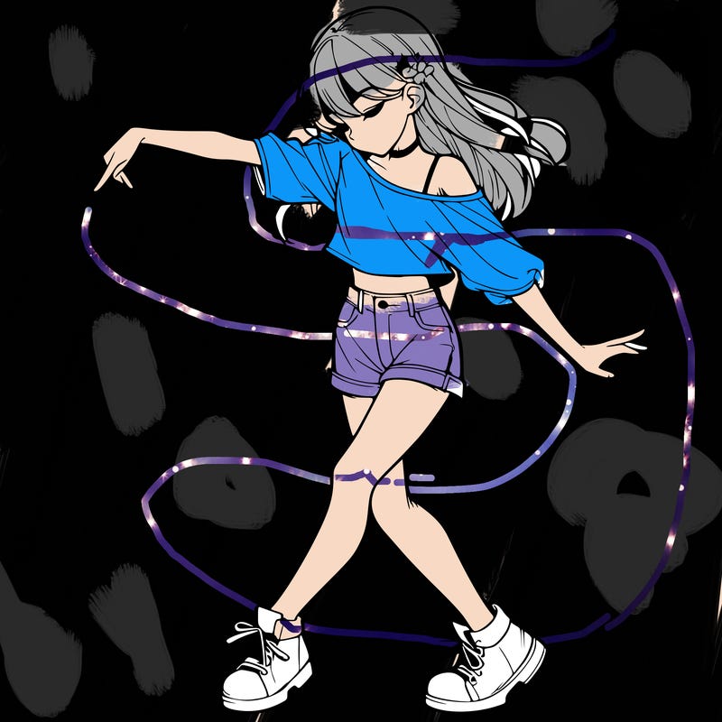 realistic girl danceing