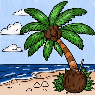 coconut tree near beach