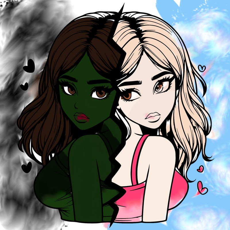 realistic girl split